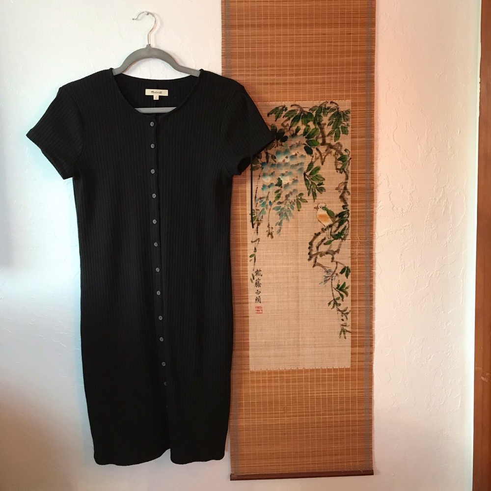Madewell Button Front Ribbed Mini dress